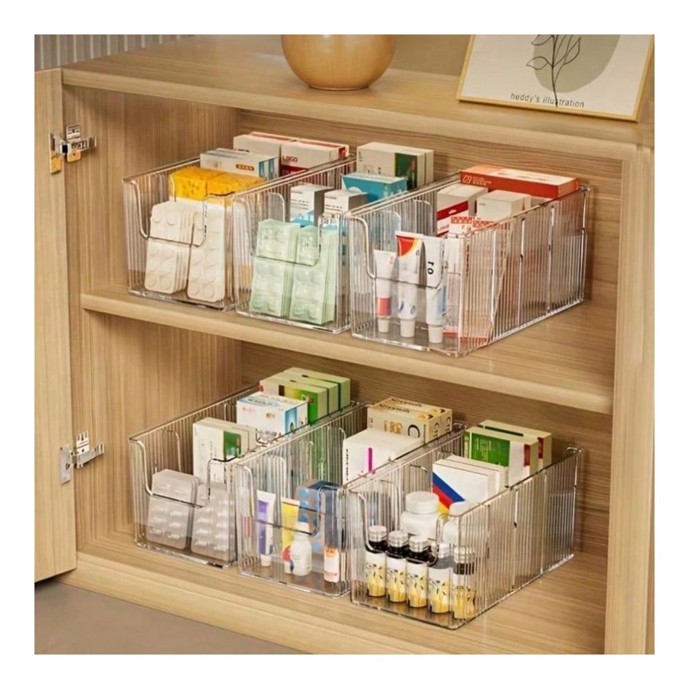 First Aid Kit - 1 stuks grote transparante pillendoos met