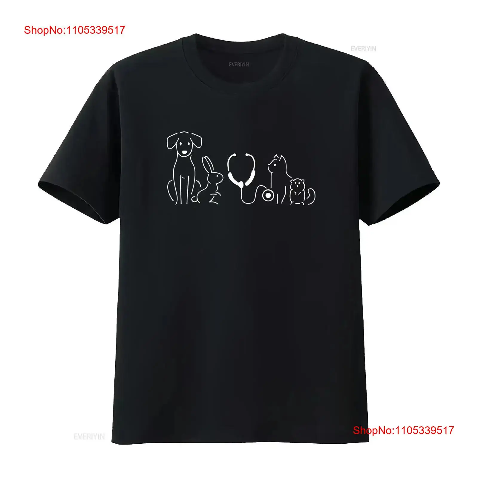 Stethoscope - Schattige dieren en stethoscoop T-shirt Dierenarts