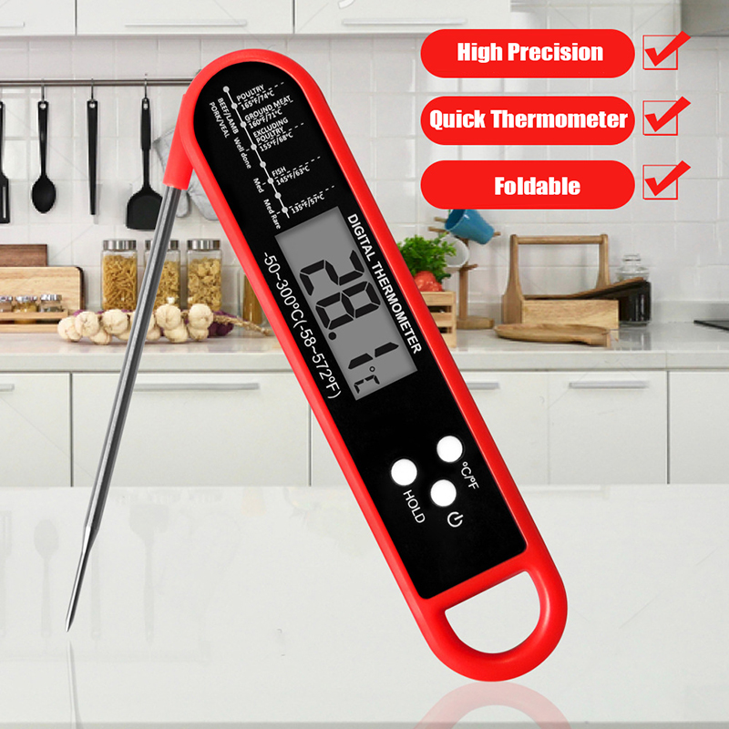 Thermometer Digital - Opvouwbare vleesthermometer Digitale keukenthermometer voor het