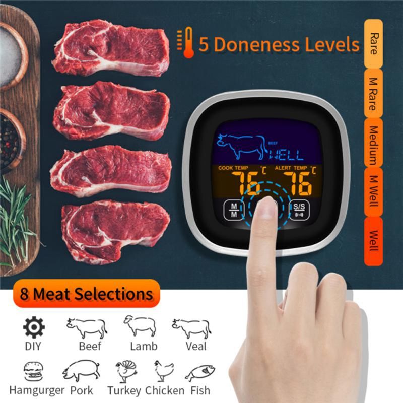 Thermometer Digital - SUPERSALE Digitale Keukenthermometer Roestvrij Waterdicht Vleestemperatuurmeter