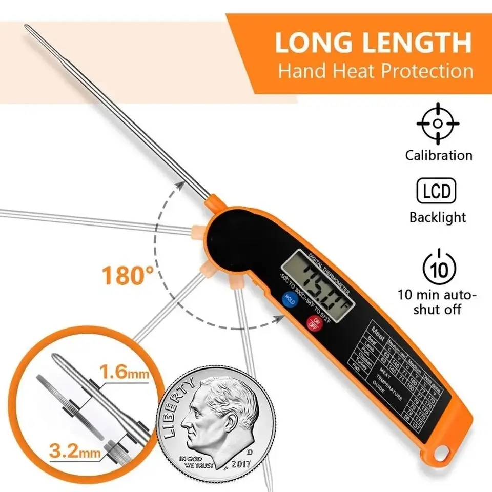 Thermometer Digital - Waterdichte digitale keukenthermometer voor vlees met