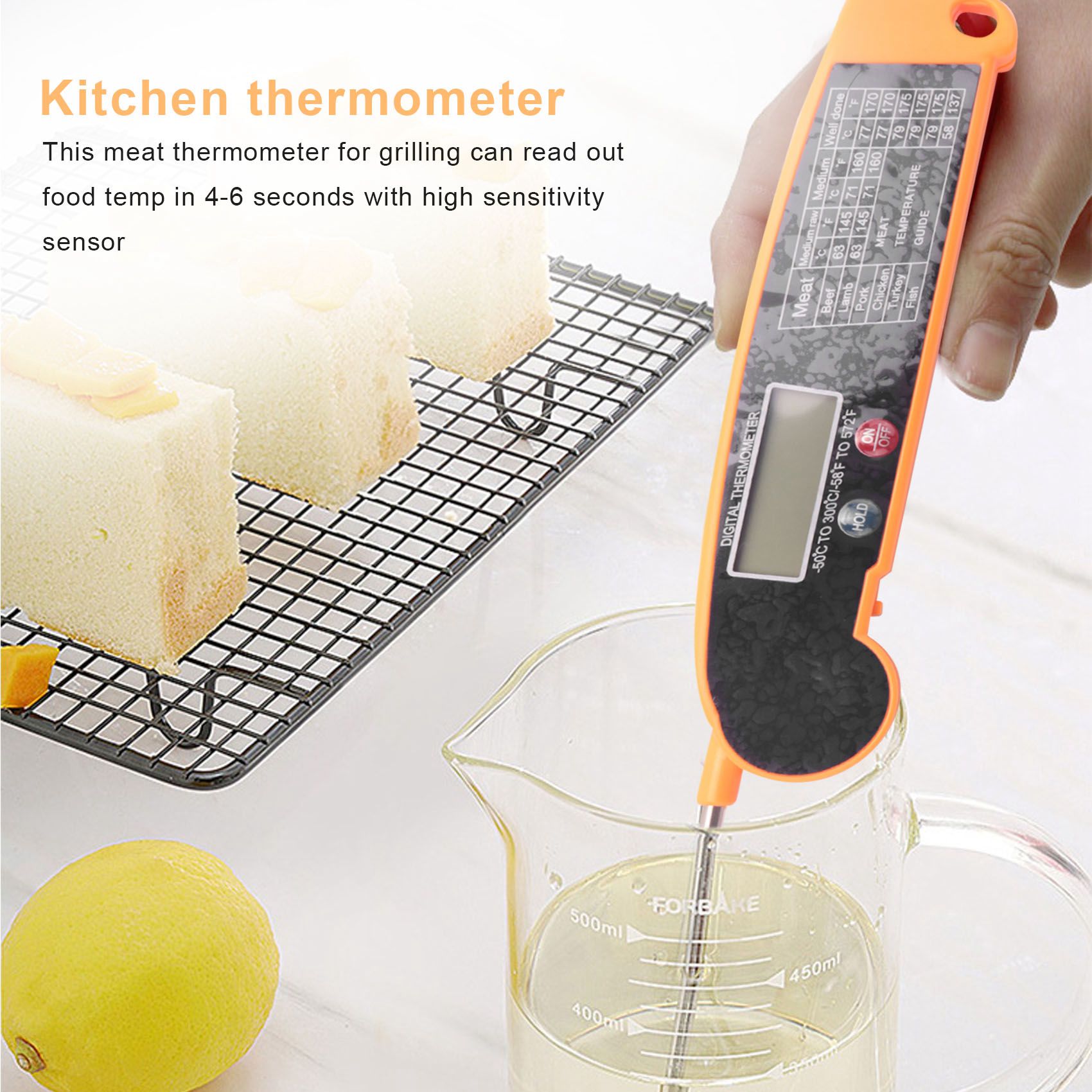 Thermometer Digital - Digitale direct afleesbare vleesthermometer met zeer