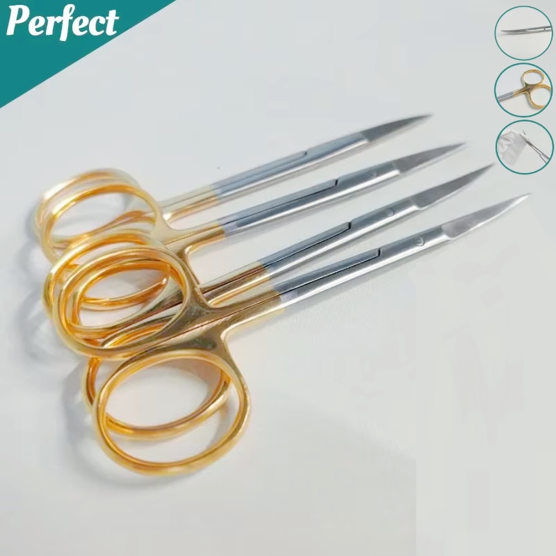 Medical Scissors - 5PcDental Chirurgische Schaar Rechte/Gebogen Tip11.5cm Roestvrij