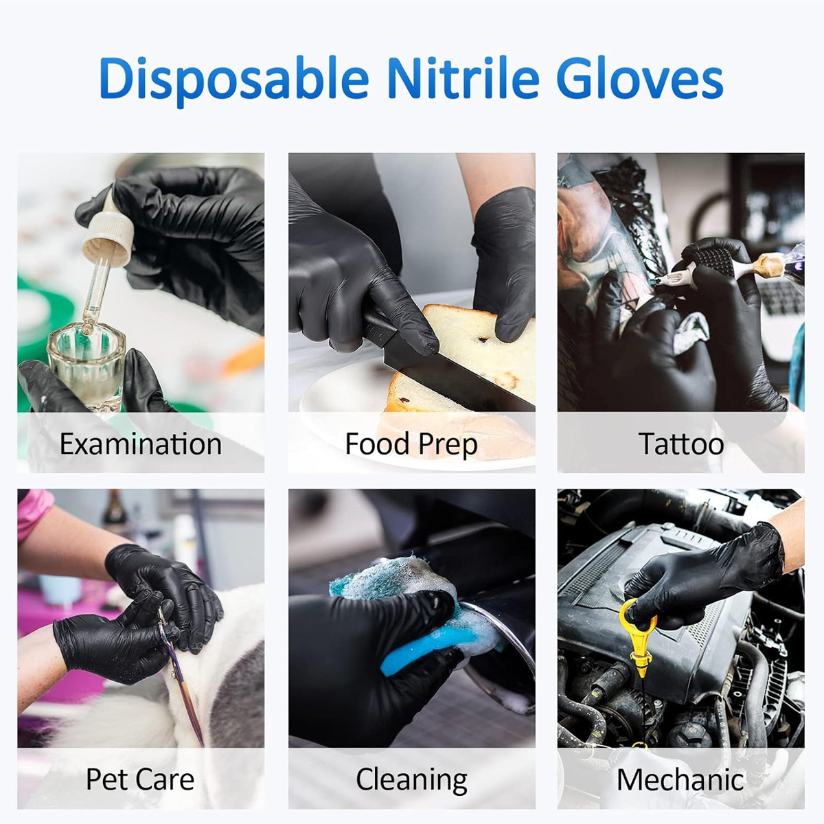 10/50 stuks wegwerp zwarte nit - Medical Gloves recensie en prijs