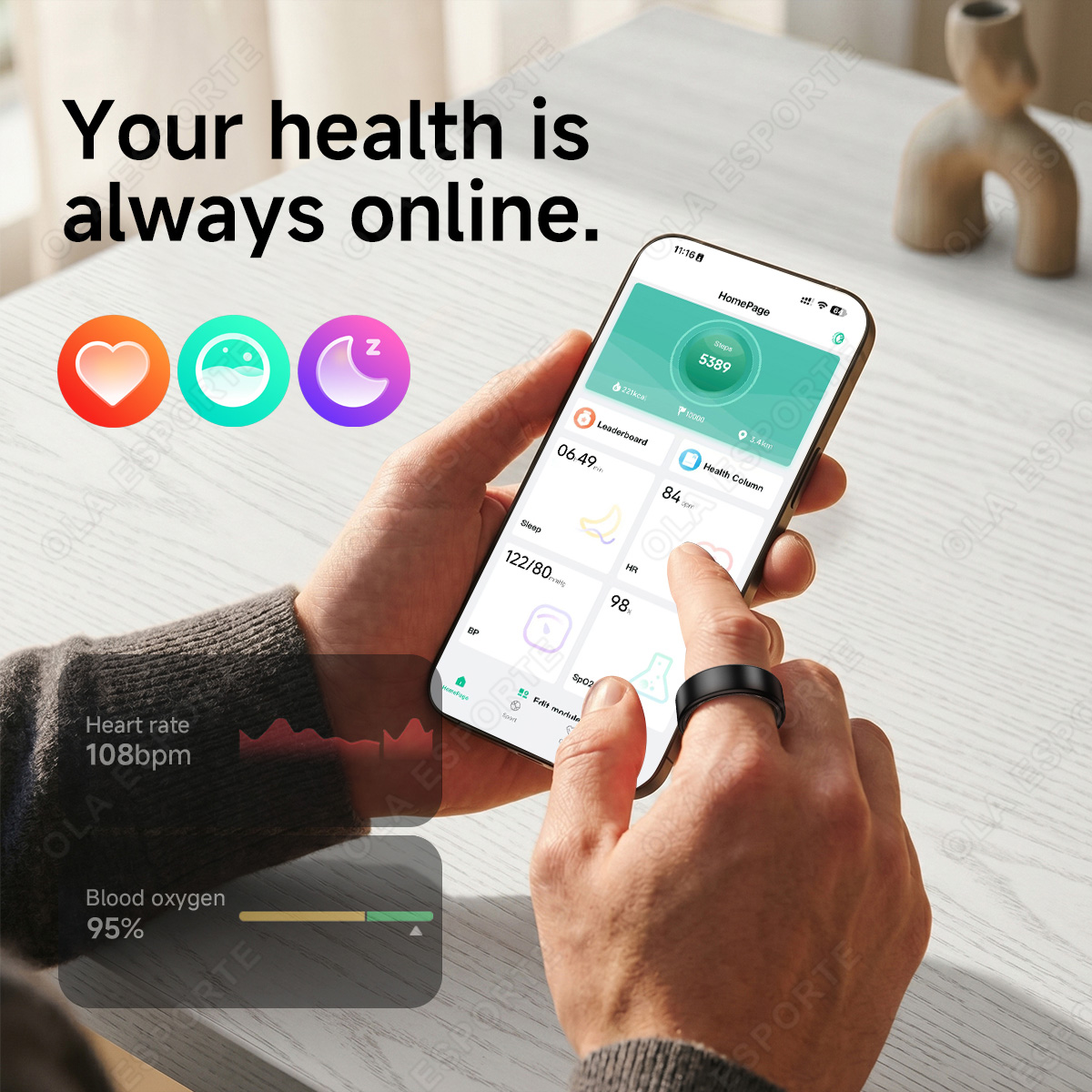 Slimme Ring Hartslag Bloeddruk - Blood Pressure Monitor recensie en prijs
