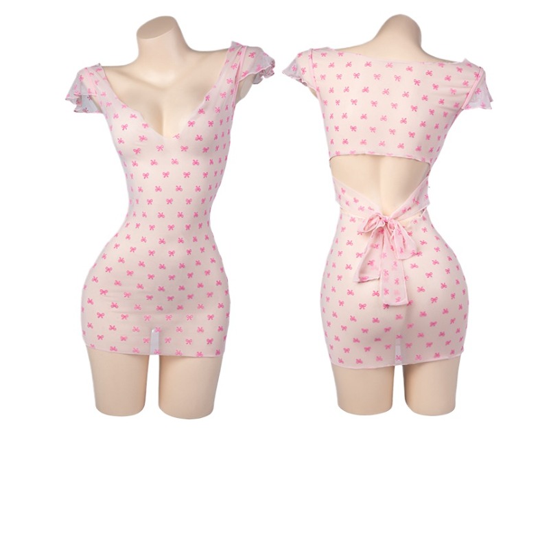 Sexy Diepe V Roze Tule See Thr - Bandage recensie en prijs