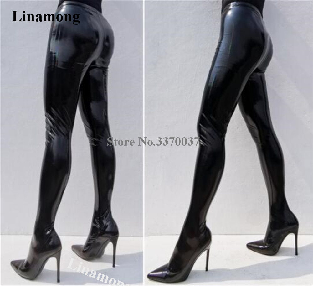 Linamong sexy zwart lakleer su - Bandage recensie en prijs