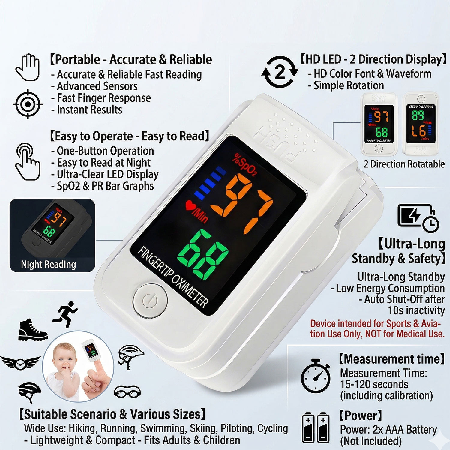 2-in-1 huishoudelijke infraroo - Pulse Oximeter recensie en prijs