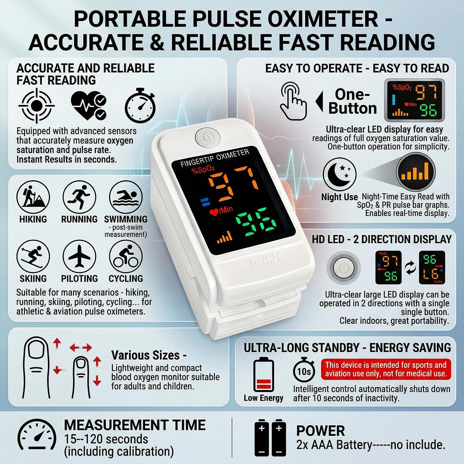 2-in-1 huishoudelijke infraroo - Pulse Oximeter recensie en prijs